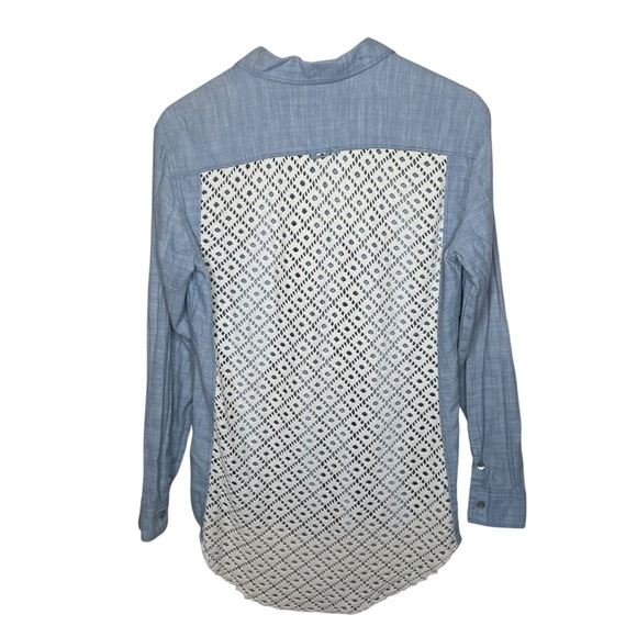 Free People Slubby Chambray Road Trip Button Down Shirt - Picture 5 of 13